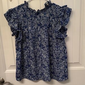 Pinch Blue and White Floral Blouse